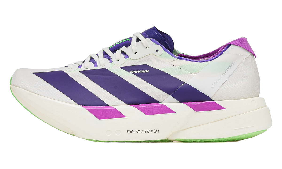Adizero Adios Pro 4 "White Purple Lime Burst" JR1656