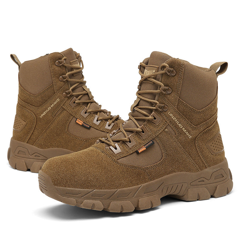 New Cross-Border Plus-Size Outdoor Training Boots, High-Top Tactical Boots, Men's Combat Boots, Desert Boots, and Snow Boots