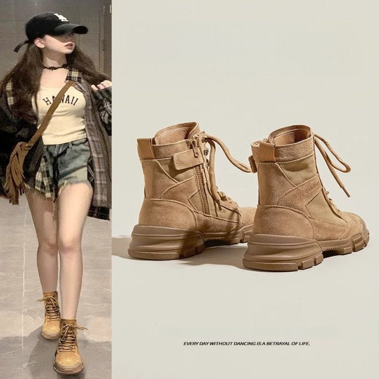 Women's Ankle Boots: 2025 New Arrivals—Outdoor Hiking, Trekking, Travel, and Desert Boots; Summer Chunky-Soled Work-Style Short Boots