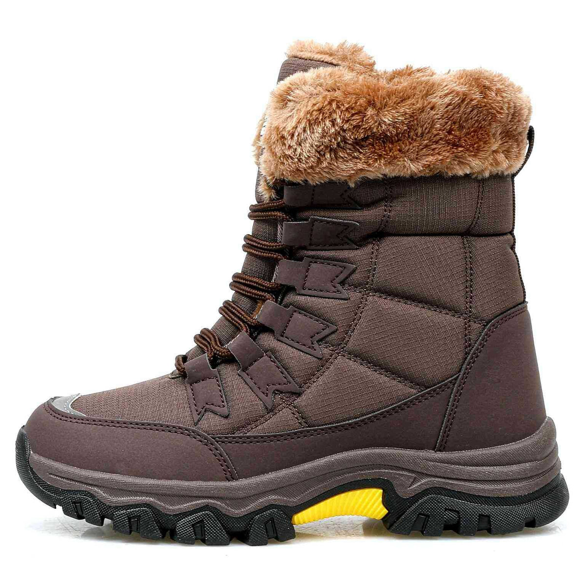 Men's and Women's Snow Boots: New Fall/Winter High-Top Warm Outdoor Cotton Boots with Fleece Lining, Extra-Thick, and Plus Sizes